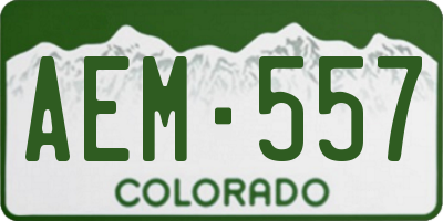 CO license plate AEM557