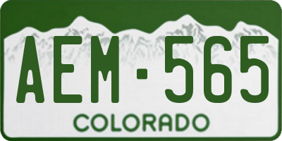 CO license plate AEM565
