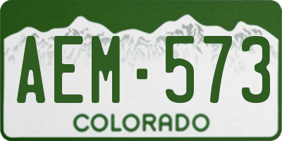 CO license plate AEM573