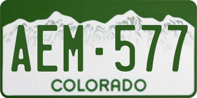 CO license plate AEM577