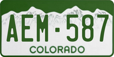 CO license plate AEM587
