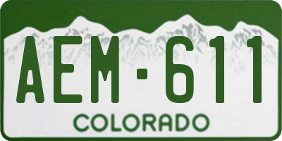 CO license plate AEM611