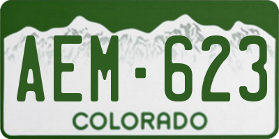 CO license plate AEM623