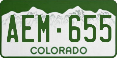 CO license plate AEM655