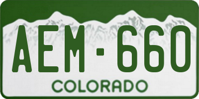 CO license plate AEM660