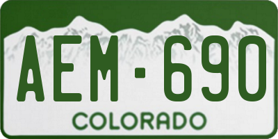 CO license plate AEM690