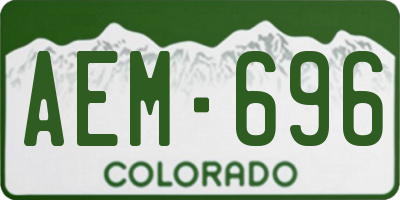 CO license plate AEM696