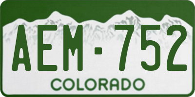CO license plate AEM752