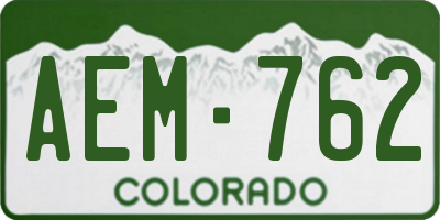 CO license plate AEM762