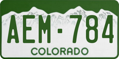 CO license plate AEM784