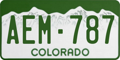 CO license plate AEM787