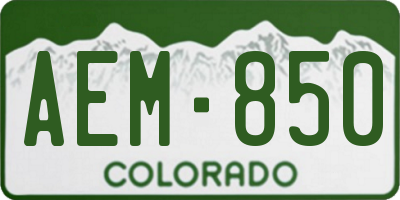 CO license plate AEM850