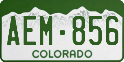 CO license plate AEM856