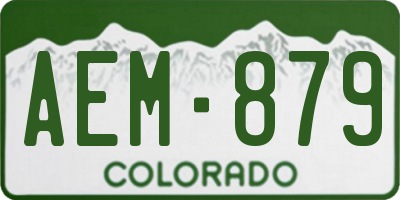 CO license plate AEM879