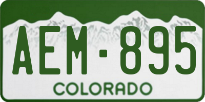 CO license plate AEM895