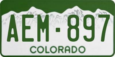 CO license plate AEM897