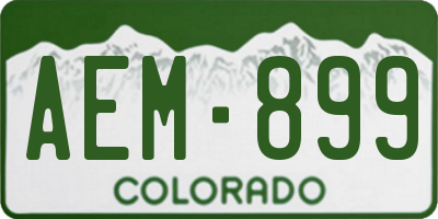 CO license plate AEM899