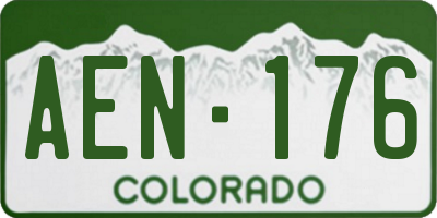 CO license plate AEN176
