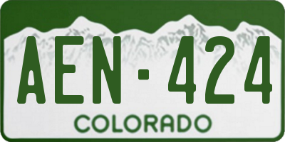 CO license plate AEN424
