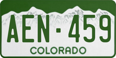 CO license plate AEN459