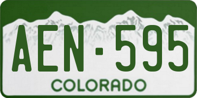CO license plate AEN595