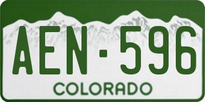 CO license plate AEN596