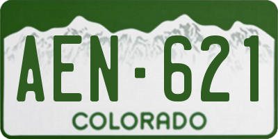CO license plate AEN621
