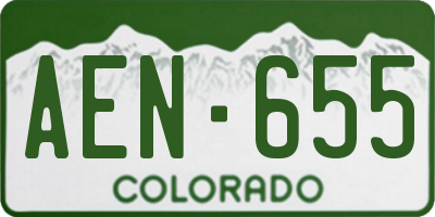 CO license plate AEN655
