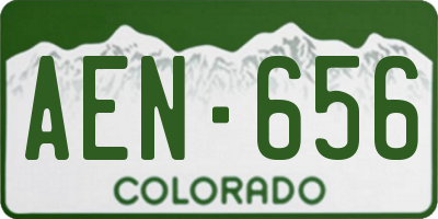 CO license plate AEN656
