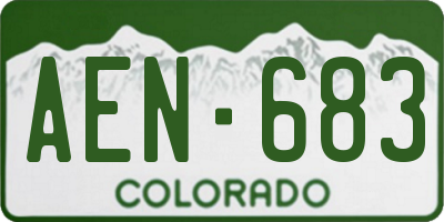 CO license plate AEN683