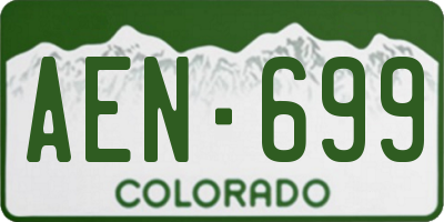 CO license plate AEN699