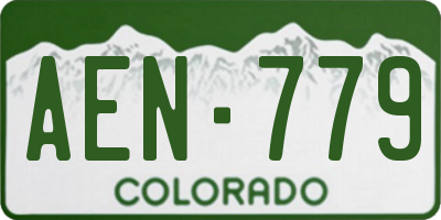CO license plate AEN779