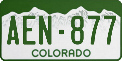 CO license plate AEN877