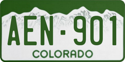 CO license plate AEN901
