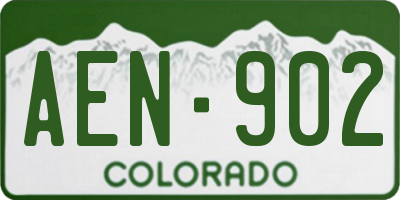 CO license plate AEN902