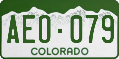 CO license plate AEO079