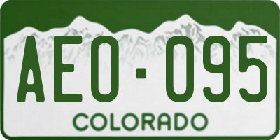 CO license plate AEO095