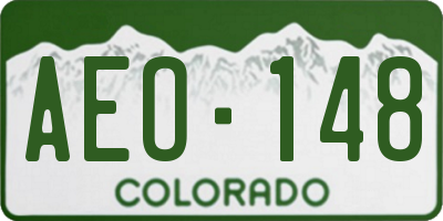 CO license plate AEO148
