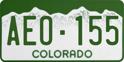CO license plate AEO155