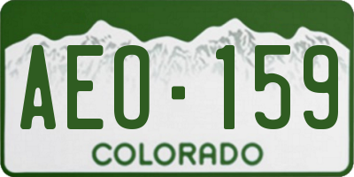 CO license plate AEO159