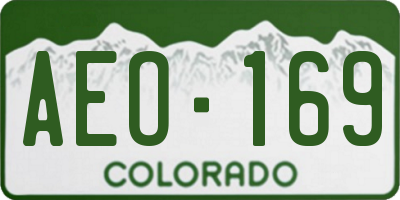 CO license plate AEO169