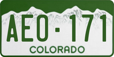 CO license plate AEO171