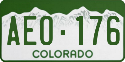 CO license plate AEO176