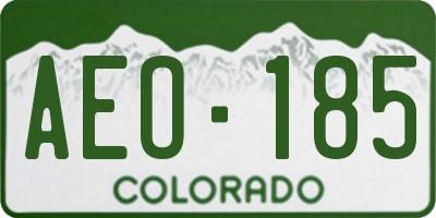 CO license plate AEO185