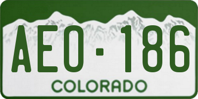 CO license plate AEO186