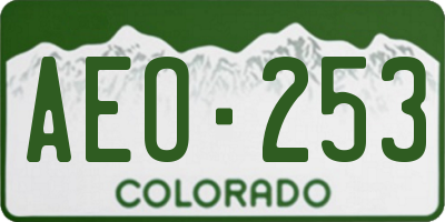 CO license plate AEO253