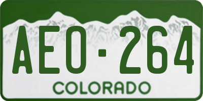 CO license plate AEO264