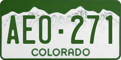 CO license plate AEO271