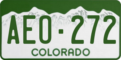 CO license plate AEO272