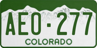 CO license plate AEO277
